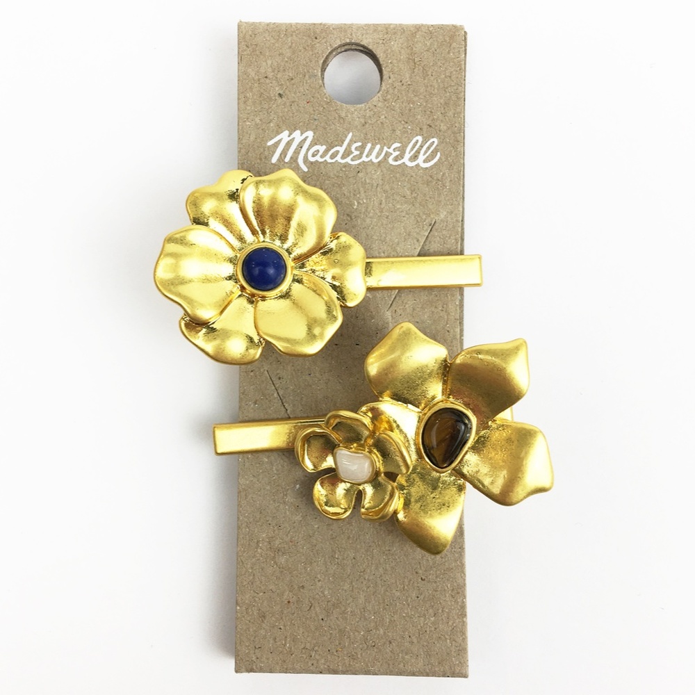 Madewell Flower Metal Hair Clips Pins